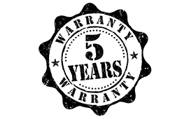 5 YEAR MANUFACTURER’S Warranty